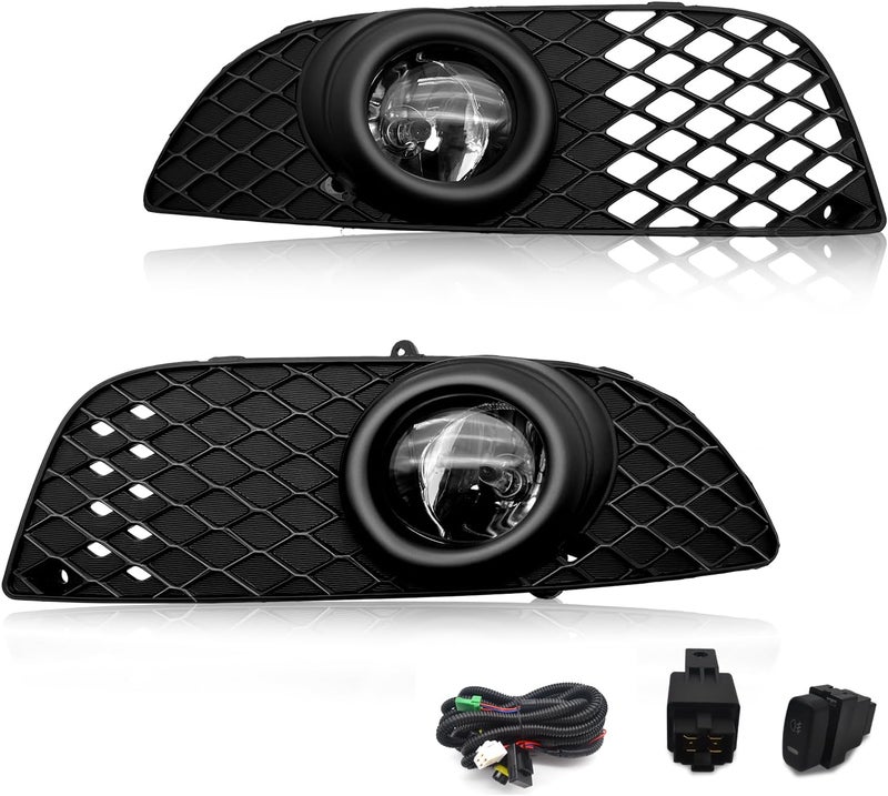 BOXLIGHT Fog Lights Compatible with 2007-2015 Mitsubishi Lancer Bumper Driving Fog Lamps Assemblies with Switch and Wiring Harness - Image 1